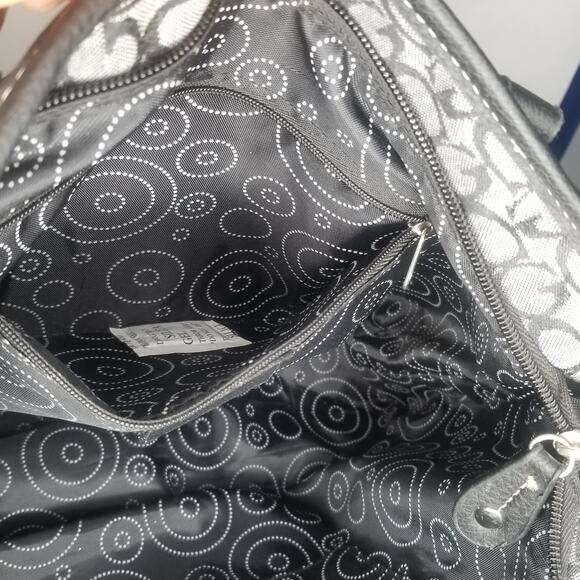Guess Shoulder Bag with All Over Logo, Black Gray - Picture 7 of 13
